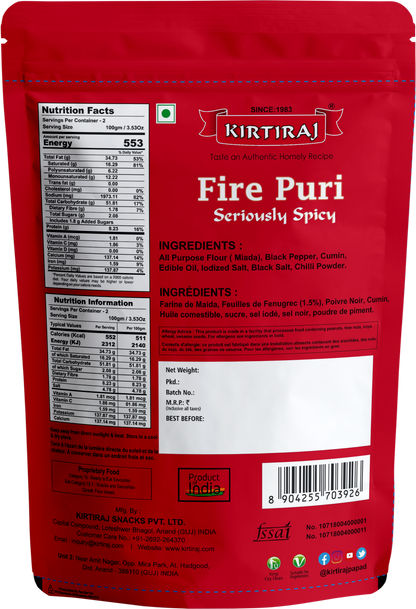 Kirtiraj Fire Puri